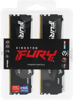 Память DDR5 2x8GB 6000MHz Kingston KF560C36BBEAK2-16 Fury Beast RGB RTL Gaming PC5-48000 CL36 DIMM 288-pin 1.35В single rank с радиатором Ret - купить недорого с доставкой в интернет-магазине