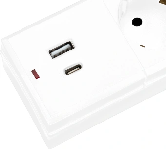 Сетевой фильтр Buro BU-SP5_USB_2A-W 5м (6 розеток) белый (коробка) - купить недорого с доставкой в интернет-магазине