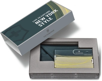 Швейцарская карта Victorinox Swiss Card Classic New York Style (0.7100.E223) серый коробка подарочная - купить недорого с доставкой в интернет-магазине