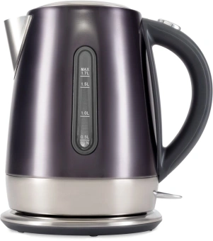 Чайник электрический Hyundai HYK-S7777 1.7л. 2200Вт графит/серебристый корпус: металл - купить недорого с доставкой в интернет-магазине