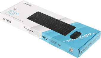 Клавиатура + мышь A4Tech Fstyler F1512 клав:черный мышь:черный USB (F1512 BLACK) - купить недорого с доставкой в интернет-магазине