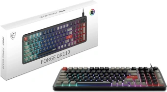 Клавиатура MSI GK110 черный/серый USB Multimedia for gamer LED (S11-04RU258-HH9) кабель 1.5м - купить недорого с доставкой в интернет-магазине
