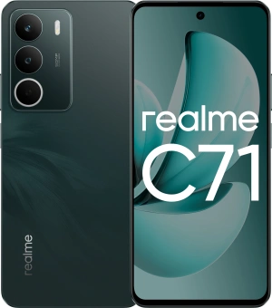 Смартфон Realme RMX5303 C71 256Gb 8Gb зеленый моноблок 3G 4G 2Sim 6.67" 720x1604 Android 15 50Mpix 802.11 a/b/g/n/ac NFC GPS GSM900/1800 GSM1900 FM - купить недорого с доставкой в интернет-магазине