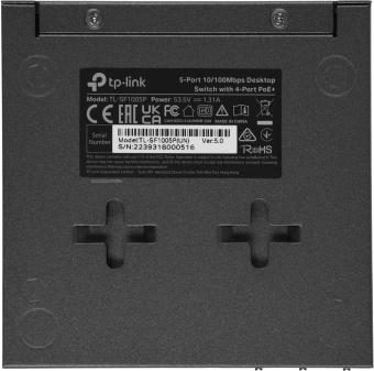 Коммутатор TP-Link TL-SF1005P (L2) 5x100Мбит/с 4PoE 58W неуправляемый - купить недорого с доставкой в интернет-магазине