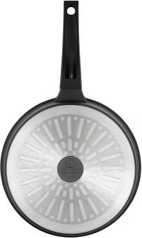 Сковорода Rondell Walzer RDA-767 круглая 24см покрытие: TriTitan ручка несъемная (без крышки) черный - купить недорого с доставкой в интернет-магазине