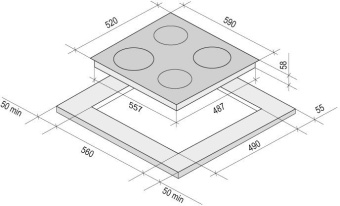 Индукционная варочная поверхность Krona Vento 60 черный - купить недорого с доставкой в интернет-магазине