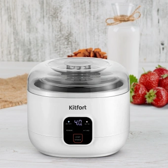 Йогуртница Kitfort КТ-6082 15Вт 1б. 1000мл упр.:электрон. белый - купить недорого с доставкой в интернет-магазине