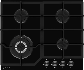 Газовая варочная поверхность Lex GVG 640-1 BBL черный - купить недорого с доставкой в интернет-магазине
