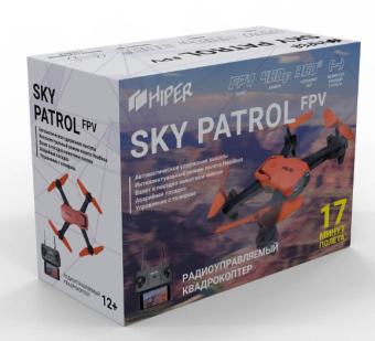 Квадрокоптер Hiper HQC-0030 Sky Patrol FPV 0.3Mpix VGA WiFi ПДУ черный/оранжевый - купить недорого с доставкой в интернет-магазине