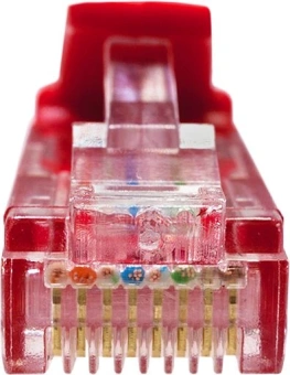 Патч-корд Suprlan 10-0153 UTP RJ-45 вил.-вилка RJ-45 кат.5E 2м красный LSZH 0.483AWG - купить недорого с доставкой в интернет-магазине