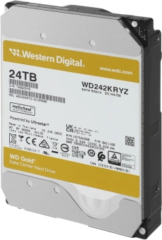 Жесткий диск WD SATA-III 24TB WD242KRYZ Gold 512E (7200rpm) 512Mb 3.5" - купить недорого с доставкой в интернет-магазине