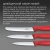 Набор ножей кухон. Victorinox Swiss Classic 6.7111.34C1 для овощей компл.:3предм. красный европодвес - купить недорого с доставкой в интернет-магазине