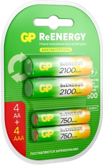 Аккумулятор GP 210AAHC АА+75AAAHC AAA NiMH 2000mAh (4шт) - купить недорого с доставкой в интернет-магазине