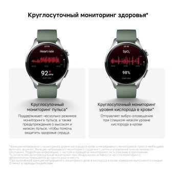 Смарт-часы Xiaomi Watch 5 47мм 1.54" AMOLED корп.серебристый рем.зеленый разм.брасл.:135-205мм (BHR07WPGL) - купить недорого с доставкой в интернет-магазине