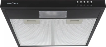 Вытяжка козырьковая Krona Jessica PB 500 slim черный управление: кнопочное (1 мотор) - купить недорого с доставкой в интернет-магазине