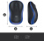 Мышь Logitech M185 черный/синий оптическая (1000dpi) беспроводная USB1.1 для ноутбука (2but) - купить недорого с доставкой в интернет-магазине