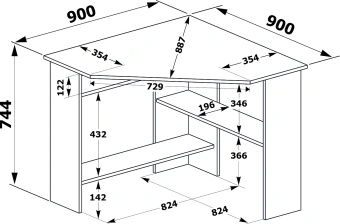 Стол для компьютера Сокол КСТ-02 столешница ЛДСП венге (00-00010955) - купить недорого с доставкой в интернет-магазине