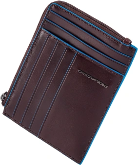 Чехол для кредитных карт Piquadro Blue Square PU1243B2R/MO коричневый натур.кожа - купить недорого с доставкой в интернет-магазине
