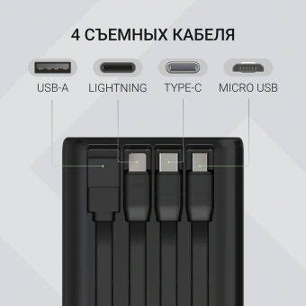 Мобильный аккумулятор Digma DGPF30B 30000mAh QC3.0/PD3.0 22.5W 3A 4xUSB-A/2xUSB-C черный (DGPF30B22PBK) - купить недорого с доставкой в интернет-магазине