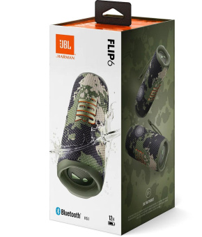Колонка порт. JBL Flip 6 камуфляж 30W 1.0 BT 10м 4800mAh (JBLFLIP6SQUAD) - купить недорого с доставкой в интернет-магазине