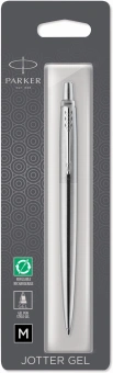 Ручка гелев. Parker Jotter Core (2020671) Stainless Steel CT M черн. черн. блистер - купить недорого с доставкой в интернет-магазине