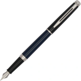 Ручка перьев. Waterman Hemisphere Colour Blocking (2202847) Blue/Black CT F сталь нержавеющая подар.кор. - купить недорого с доставкой в интернет-магазине