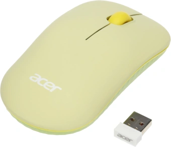Мышь Acer OMR205 зеленый/желтый оптическая 1200dpi беспров. USB для ноутбука 3but (ZL.MCEEE.02J) - купить недорого с доставкой в интернет-магазине