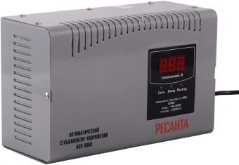 Стабилизатор напряжения Ресанта АСН-500 Н однофазный серый (63/6/63) - купить недорого с доставкой в интернет-магазине