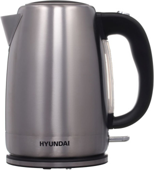 Чайник электрический Hyundai HYK-S2030 1.7л. 2200Вт серебристый матовый/черный (корпус: металл) - купить недорого с доставкой в интернет-магазине