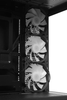 Корпус Accord ACC-ZA11B AR черный без БП ATX 3x120mm 1xUSB2.0 2xUSB3.0 audio bott PSU - купить недорого с доставкой в интернет-магазине