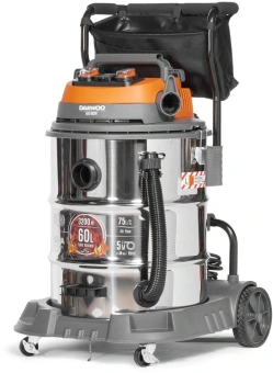 Строительный пылесос Daewoo DAVC 6030S 3200Вт (уборка: сухая/сбор воды/выдув) серебристый - купить недорого с доставкой в интернет-магазине