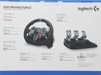 Руль Logitech G29 14кноп. (с педалями) черный - купить недорого с доставкой в интернет-магазине