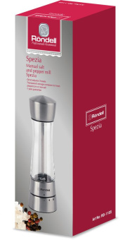 Мельница для перца/соли Rondell Spezia RD-1105 стальной упак.:подарочная коробка - купить недорого с доставкой в интернет-магазине