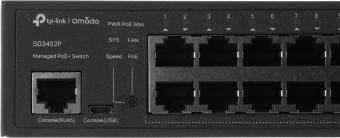 Коммутатор TP-Link SG3452P (L2+) 48x1Гбит/с 4SFP 48PoE+ 384W управляемый - купить недорого с доставкой в интернет-магазине