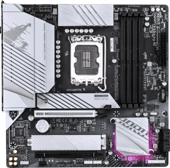 Материнская плата Gigabyte B760M AORUS ELITE WIFI6E GEN5 Soc-1700 Intel B760 4xDDR5 mATX AC`97 8ch(7.1) 2.5Gg RAID+HDMI+DP - купить недорого с доставкой в интернет-магазине