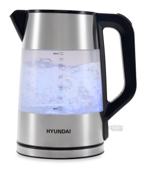 Чайник электрический Hyundai HYK-P4026 1.9л. 2200Вт черный корпус: пластик - купить недорого с доставкой в интернет-магазине