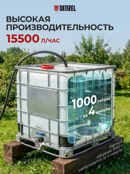 Насос дренажный Denzel DPХ950 950Вт 15500л/час центробежный (97227) - купить недорого с доставкой в интернет-магазине