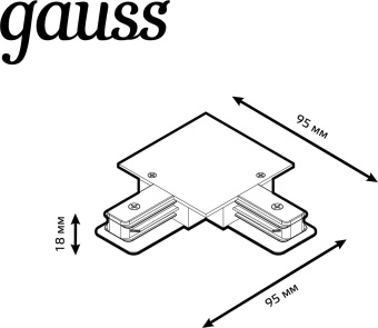 Соединитель Gauss TR134 белый - купить недорого с доставкой в интернет-магазине