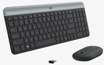 Клавиатура + мышь Logitech MK470 клав:графитовый/светло-серый мышь:графитовый USB беспроводная slim (920-009180) - купить недорого с доставкой в интернет-магазине