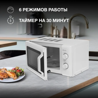 Микроволновая Печь Hyundai HYM-M2051 20л. 700Вт белый - купить недорого с доставкой в интернет-магазине