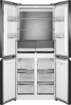 Холодильник Weissgauff WCD 450 Bru Steel Glass NoFrost Inverter 3-хкамерн. сталь инвертер - купить недорого с доставкой в интернет-магазине