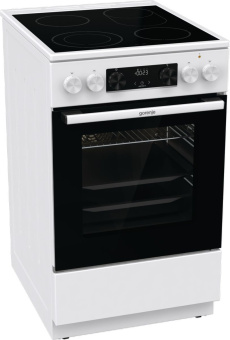 Плита Электрическая Gorenje GECS5C70WA белый/черный стеклокерамика (без крышки) - купить недорого с доставкой в интернет-магазине