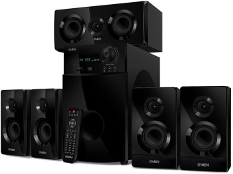 Колонки Sven HT-210 5.1 черный 125Вт - купить недорого с доставкой в интернет-магазине