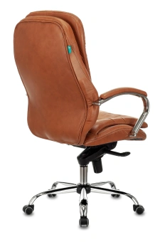 Кресло руководителя Бюрократ T-9950 рыжий Leather Ontano кожа крестов. металл хром - купить недорого с доставкой в интернет-магазине