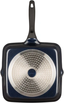 Сковорода-гриль Rondell Royal Blue RDA-1546 квадратная 28см покрытие: Eclipse HB ручка несъемная (без крышки) синий - купить недорого с доставкой в интернет-магазине