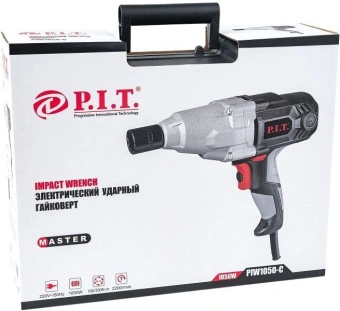 Гайковерт P.I.T. PIW1050-C 1050Вт патрон:квад.1/2" (кейс в комплекте) - купить недорого с доставкой в интернет-магазине