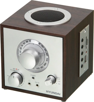 Радиоприемник настольный Hyundai H-SRS200 вишня USB SD/microSD - купить недорого с доставкой в интернет-магазине
