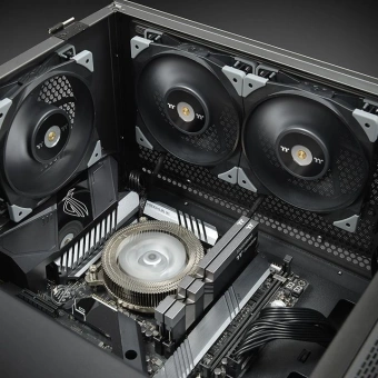 Вентилятор для корпуса Thermaltake Toughfan 12 120х120x25 черный 4-pin 22.3дБ (упак.:2шт) (CL-F082-PL12BL-A) Ret - купить недорого с доставкой в интернет-магазине