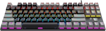 Клавиатура Оклик K600X механическая черный/серый USB Multimedia for gamer LED - купить недорого с доставкой в интернет-магазине