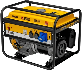 Генератор Denzel GE 6900 5.5кВт - купить недорого с доставкой в интернет-магазине